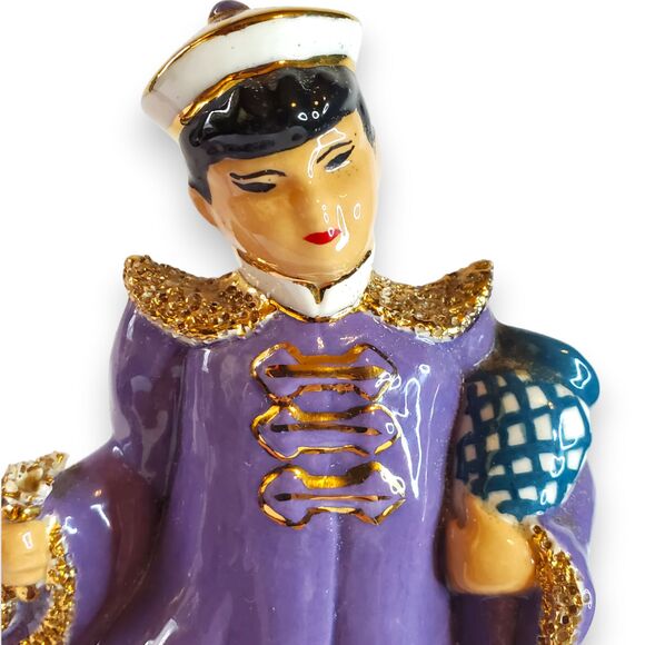 VTG Hollywood Regency Ceramic Figurine Pair Asian Inspired Barbara Willis - Picture 4 of 16